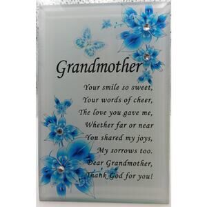 GRANDMOTHER "Thank God For You" Ceramic/Glass Tile with Easel Back